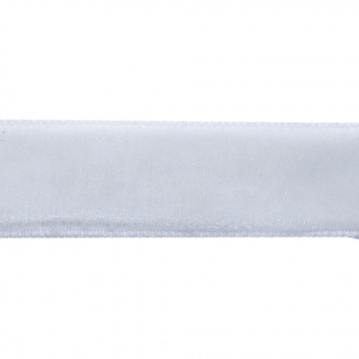 Лента бархатная нейлон, шир.12 мм, (упак. 45,7м), цв.01-белый - купить в Курске. Цена: 457.61 руб.