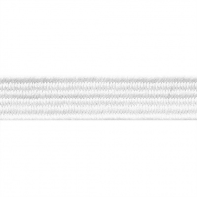 Резиновые нити с текстильным покрытием, шир. 6 мм ( упак.55 м/уп), цв.-белый - купить в Курске. Цена: 210.75 руб.