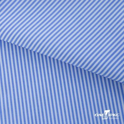 Ткань сорочечная Полоска Кенди, 115 г/м2, 58% пэ,42% хл, шир.150 см, цв.2-голубой, (арт.110) - купить в Курске. Цена 306.69 руб.