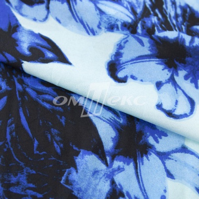 Плательная ткань "Фламенко" 19.1, 80 гр/м2, шир.150 см, принт растительный - купить в Курске. Цена 241.49 руб.