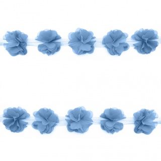 Тесьма плетеная рюш голубой (1)