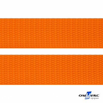 Оранжевый- цв.523 -Текстильная лента-стропа 550 гр/м2 ,100% пэ шир.25 мм (боб.50+/-1 м) - купить в Курске. Цена: 405.80 руб.