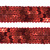Тесьма с пайетками 3, шир. 20 мм/уп. 25+/-1 м, цвет красный - купить в Курске. Цена: 778.19 руб.