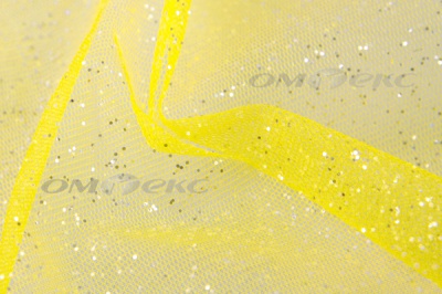 Сетка Глиттер, 40 гр/м2, шир.160см, цвет жёлтый - купить в Курске. Цена 163.01 руб.