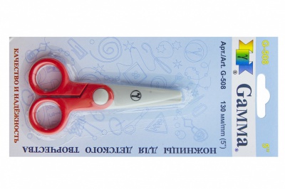 Ножницы G-508 детские 130 мм - купить в Курске. Цена: 118.32 руб.