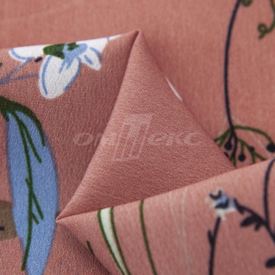 Плательная ткань "Фламенко" 2.1, 80 гр/м2, шир.150 см, принт растительный - купить в Курске. Цена 311.05 руб.