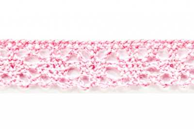 Тесьма кружевная 0621-1607, шир. 15 мм/уп. 20+/-1 м, цвет 096-розовый - купить в Курске. Цена: 302.42 руб.