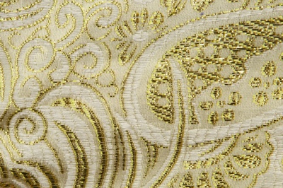 Ткань костюмная жаккард №5, 140 гр/м2, шир.150см, цвет золото - купить в Курске. Цена 383.29 руб.
