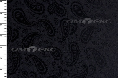Ткань подкладочная жаккард Р14098, чёрный, 85 г/м2, шир. 150 см, 230T - купить в Курске. Цена 166.45 руб.