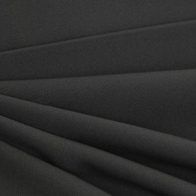 Костюмная ткань "Элис", 220 гр/м2, шир.150 см, цвет чёрный - купить в Курске. Цена 308 руб.