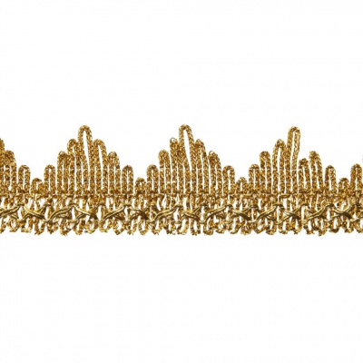 Тесьма металлизированная 0384-0240, шир. 40 мм/уп. 25+/-1 м, цвет золото - купить в Курске. Цена: 490.74 руб.