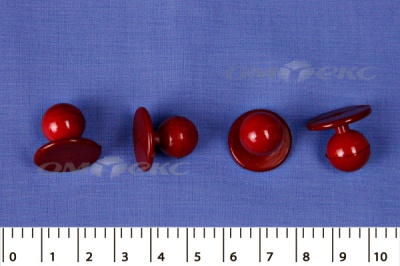 Пуговица поварская "Пукля", 10 мм, цвет красный - купить в Курске. Цена: 2.28 руб.