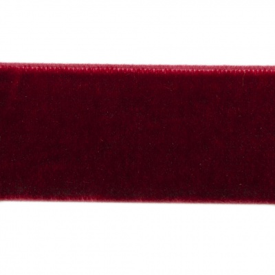 Лента бархатная нейлон, шир.25 мм, (упак. 45,7м), цв.240-бордо - купить в Курске. Цена: 800.84 руб.