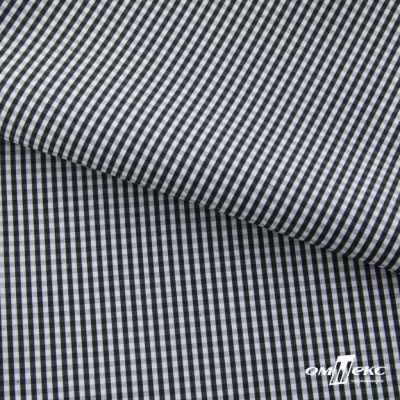 Ткань сорочечная Клетка Виши, 115 г/м2, 58% пэ,42% хл, шир.150 см, цв.6-черный, (арт.111) - купить в Курске. Цена 306.69 руб.