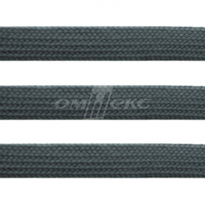 Шнур плетеный (плоский) d-12 мм, (уп.90+/-1м), 100% полиэстер, цв.272 - серый - купить в Курске. Цена: 8.62 руб.