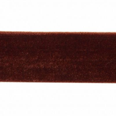 Лента бархатная нейлон, шир.25 мм, (упак. 45,7м), цв.120-шоколад - купить в Курске. Цена: 981.09 руб.