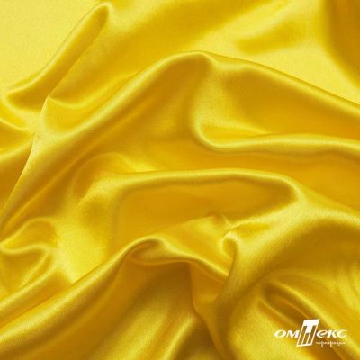 Поли креп-сатин 12-0643, 125 (+/-5) гр/м2, шир.150см, цвет жёлтый - купить в Курске. Цена 155.57 руб.