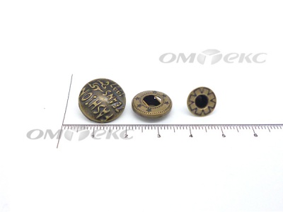 Кнопки металл 15 мм альфа антик с рис.№3  - купить в Курске. Цена: 2.90 руб.
