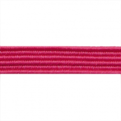 Резиновые нити с текстильным покрытием, шир. 6 мм ( упак.30 м/уп), цв.- 84-фуксия - купить в Курске. Цена: 155.22 руб.