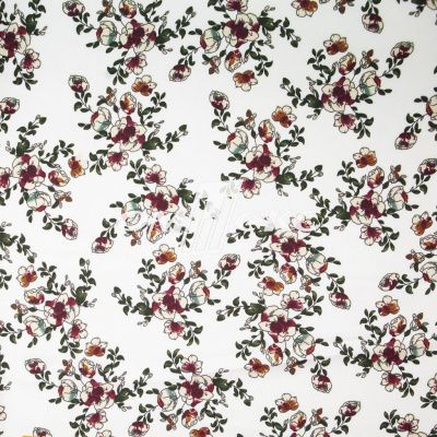 Плательная ткань "Фламенко" 23.1, 80 гр/м2, шир.150 см, принт растительный - купить в Курске. Цена 264.56 руб.