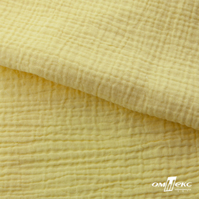 Ткань Муслин, 100% хлопок, 125 гр/м2, шир. 135 см (12-0824) цв.лимон нюд - купить в Курске. Цена 337.25 руб.