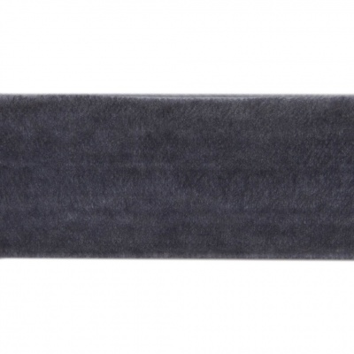 Лента бархатная нейлон, шир.25 мм, (упак. 45,7м), цв.189-т.серый - купить в Курске. Цена: 981.09 руб.