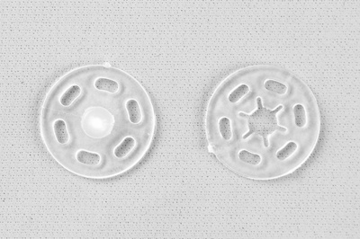 Кнопки пришивные пластиковые 15 мм, блистер 24шт, цв.-прозрачные - купить в Курске. Цена: 68.79 руб.