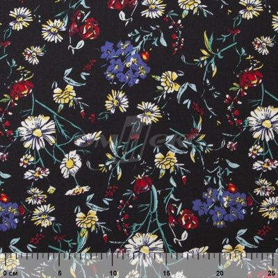 Плательная ткань "Фламенко" 6.2, 80 гр/м2, шир.150 см, принт растительный - купить в Курске. Цена 239.03 руб.