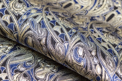 Ткань костюмная жаккард, 135 гр/м2, шир.150см, цвет синий№18 - купить в Курске. Цена 441.95 руб.