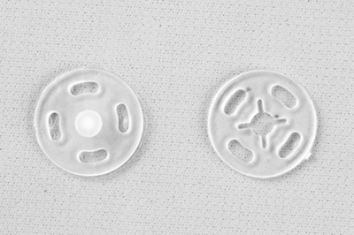 Кнопки пришивные пластиковые 13 мм, блистер 24шт, цв.-прозрачные - купить в Курске. Цена: 62.27 руб.