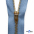 Молнии джинсовые металл т-5, 18 см латунь (YG), цв.-деним (231) - купить в Курске. Цена: 22.80 руб.