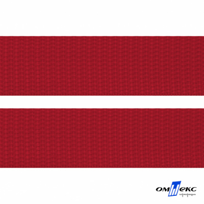 Красный- цв.171-Текстильная лента-стропа 550 гр/м2 ,100% пэ шир.40 мм (боб.50+/-1 м) - купить в Курске. Цена: 637.68 руб.