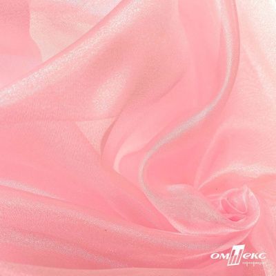 Ткань органза, 100% полиэстр, 28г/м2, шир. 150 см, цв. #47 розовая пудра - купить в Курске. Цена 86.24 руб.