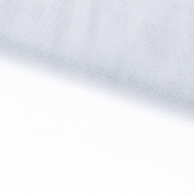 Трикотажное полотно Тюль Кристалл, 100% полиэфир, 16-01/белый, 15гр/м2, шир.160см. - купить в Курске. Цена 129.70 руб.