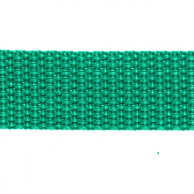 Стропа текстильная, шир. 25 мм (в нам. 50+/-1 ярд), цвет яр.зелёный - купить в Курске. Цена: 397.52 руб.