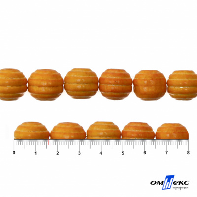 0309-Бусины деревянные "ОмТекс", 16 мм, упак.50+/-3шт, цв.003-оранжевый - купить в Курске. Цена: 62.22 руб.