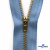 Молнии джинсовые металл т-4, 18 см латунь (YG), цв.-деним (231) - купить в Курске. Цена: 21.57 руб.