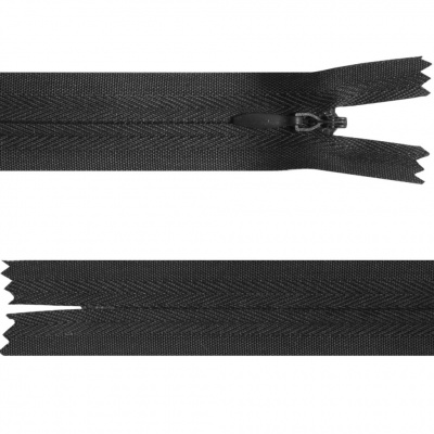 Молния потайная Т3, 18 см, полиэстер, цвет чёрный - купить в Курске. Цена: 4.90 руб.