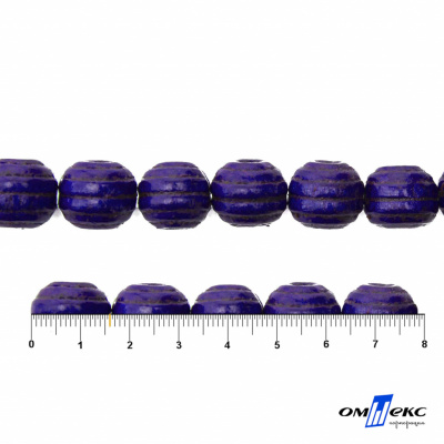 0309-Бусины деревянные "ОмТекс", 16 мм, упак.50+/-3шт, цв.018-фиолет - купить в Курске. Цена: 62.22 руб.