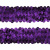 Тесьма с пайетками 12, шир. 30 мм/уп. 25+/-1 м, цвет фиолет - купить в Курске. Цена: 1 098.48 руб.
