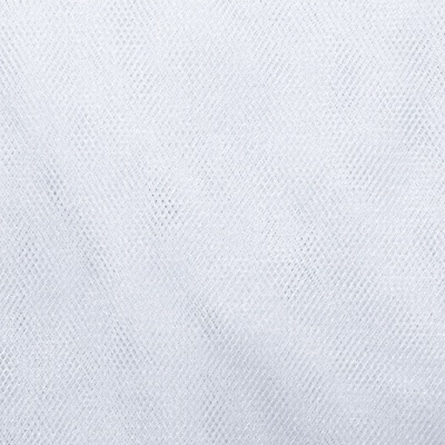 Трикотажное полотно Тюль Кристалл, 100% полиэфир, 16-01/белый, 15гр/м2, шир.160см. - купить в Курске. Цена 129.70 руб.