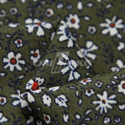 Плательная ткань "Фламенко" 11.2, 80 гр/м2, шир.150 см, принт растительный - купить в Курске. Цена 259.21 руб.