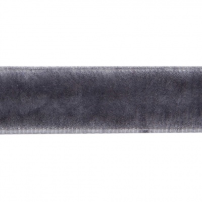 Лента бархатная нейлон, шир.12 мм, (упак. 45,7м), цв.189-т.серый - купить в Курске. Цена: 457.61 руб.