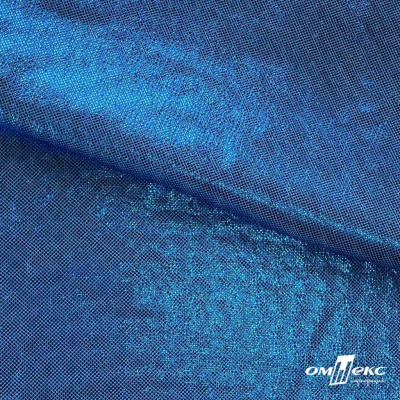Трикотажное полотно голограмма, шир.140 см, #602 -голубой/голубой - купить в Курске. Цена 385.88 руб.