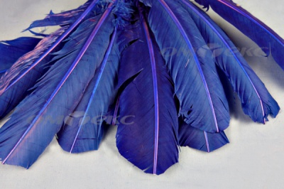 Декоративный Пучок из перьев, перо 23см/синий - купить в Курске. Цена: 12.34 руб.