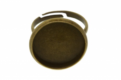 Заготовка для рукоделия металлическая фигурная для кольца 15мм - купить в Курске. Цена: 7.44 руб.