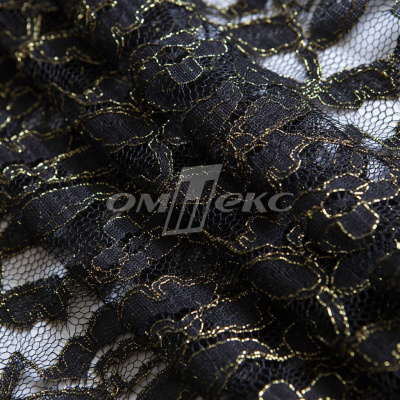 Кружевное полотно XD LACE 1-4, 80 гр/м2, шир.150см, цвет чёрный - купить в Курске. Цена 245.94 руб.