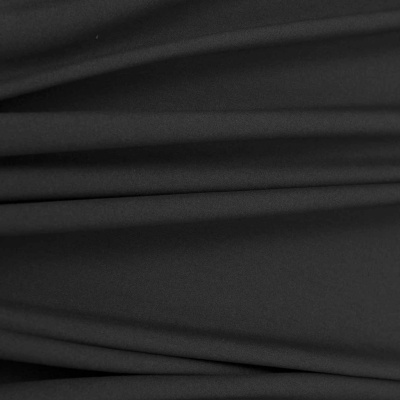 Костюмная ткань с вискозой "Рошель", 250 гр/м2, шир.150см, цвет чёрный - купить в Курске. Цена 438.12 руб.